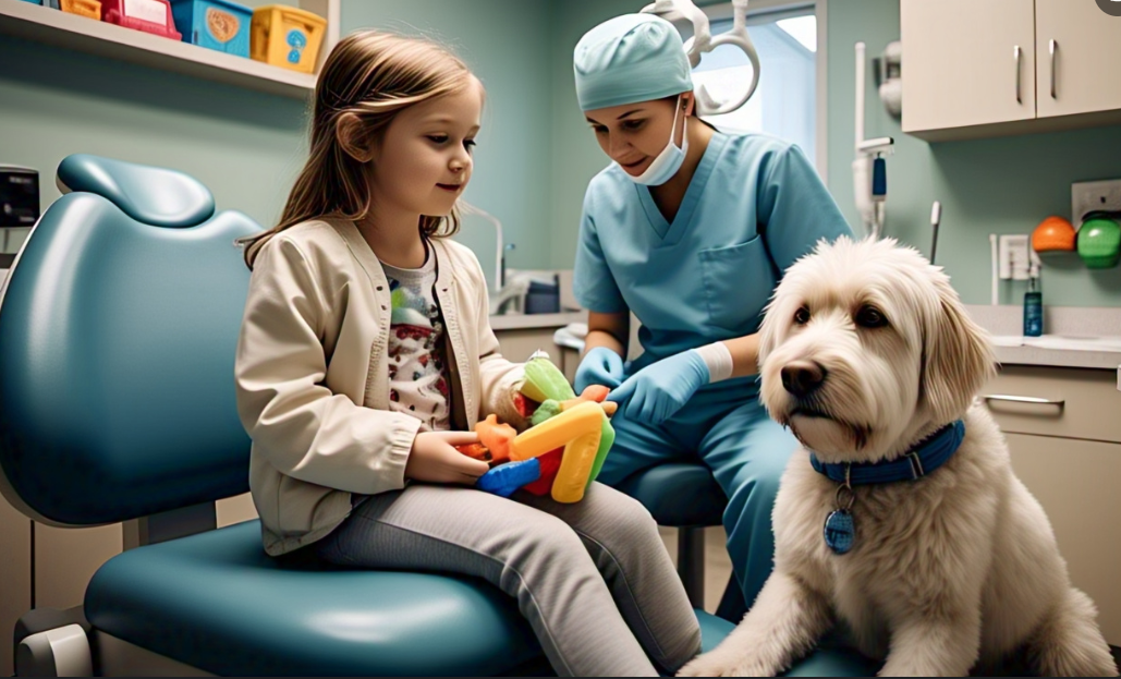 Cães podem reduzir a ansiedade de crianças em consultas ao dentista