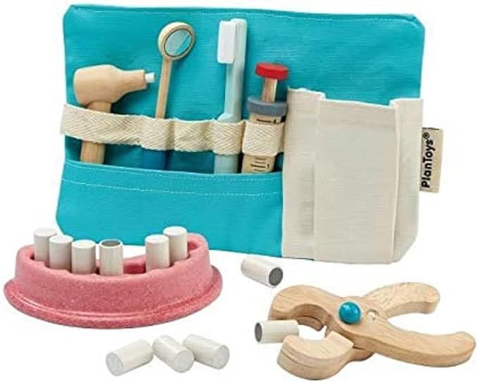 Kits e Gifts Brinquedos Kit Profissoes Dentista Madeira 3493 PlanToys